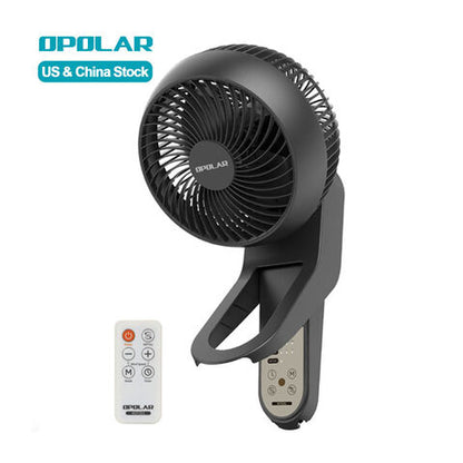OPOLAR 15” Wall Mount Air Circulator Fan with Remote – 3 Speeds, 360° Airflow