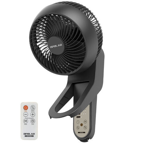 OPOLAR 15” Wall Mount Air Circulator Fan with Remote – 3 Speeds, 360° Airflow