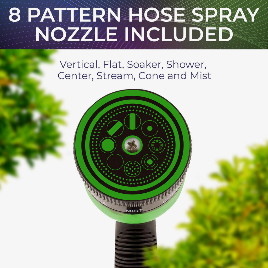 Joeys Garden Expandable Garden Hose 75ft – Lightweight Anti-Kink Hose with 8-Pattern Nozzle