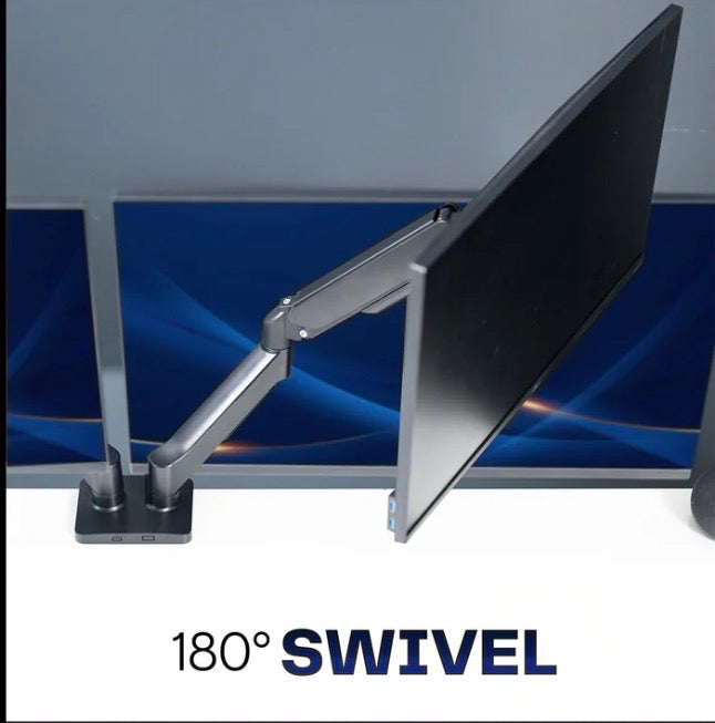 Dual Monitor Desk Mount Mechanical Arm – Fits 17" to 32" Screens