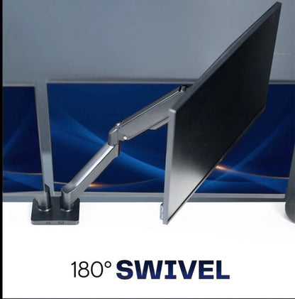 Dual Monitor Desk Mount Mechanical Arm – Fits 17" to 32" Screens