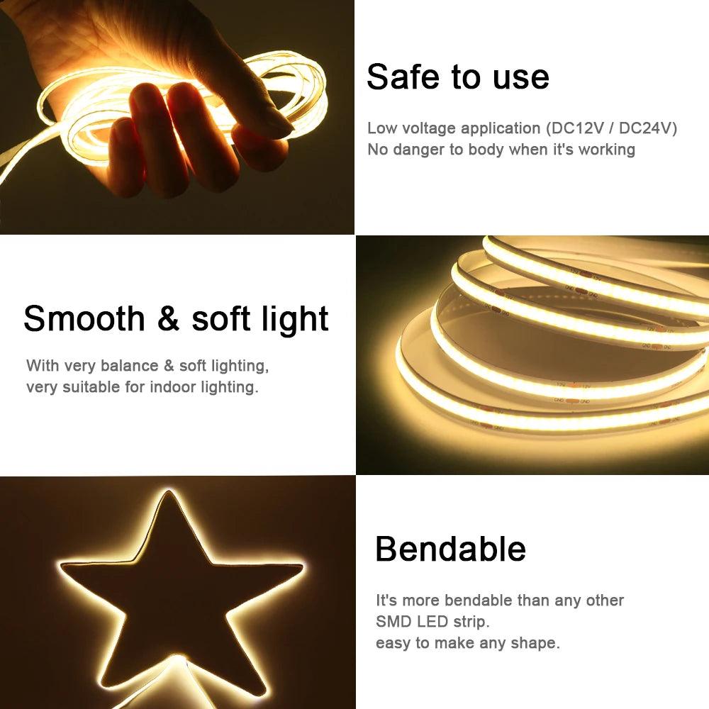 Premium LED Light Strip Kit 16.4ft (5m) – 3000K Warm White Accent Lighting