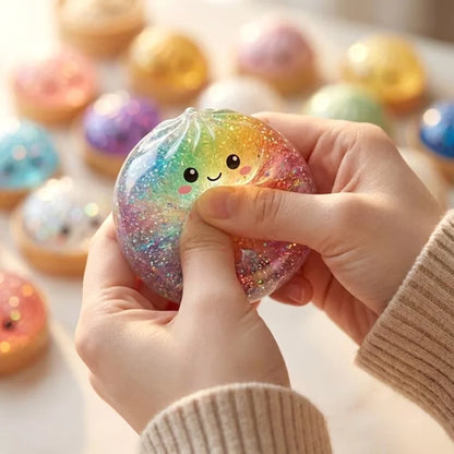 Rainbow Mystery Steamed Bun Sugar Edition Squishy Toy – Collectible Blind Box