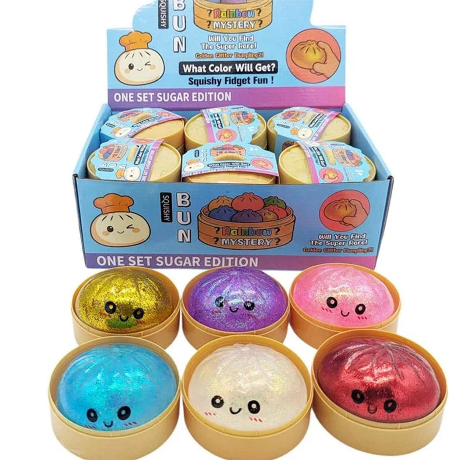Rainbow Mystery Steamed Bun Sugar Edition Squishy Toy – Collectible Blind Box