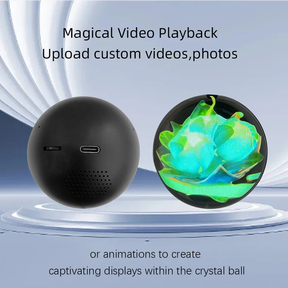 Customizable Video Crystal Ball Light – WiFi DIY Art Display