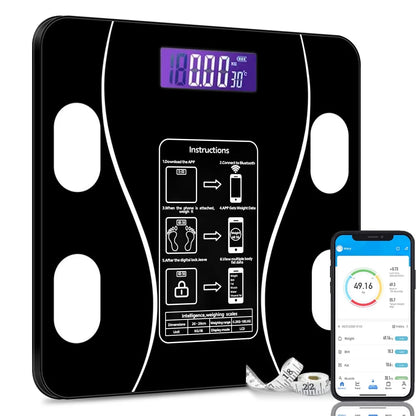 Bluetooth Smart Body Fat Scale – Digital Weight & Body Composition Analyzer (397 lb Capacity) (Pink)