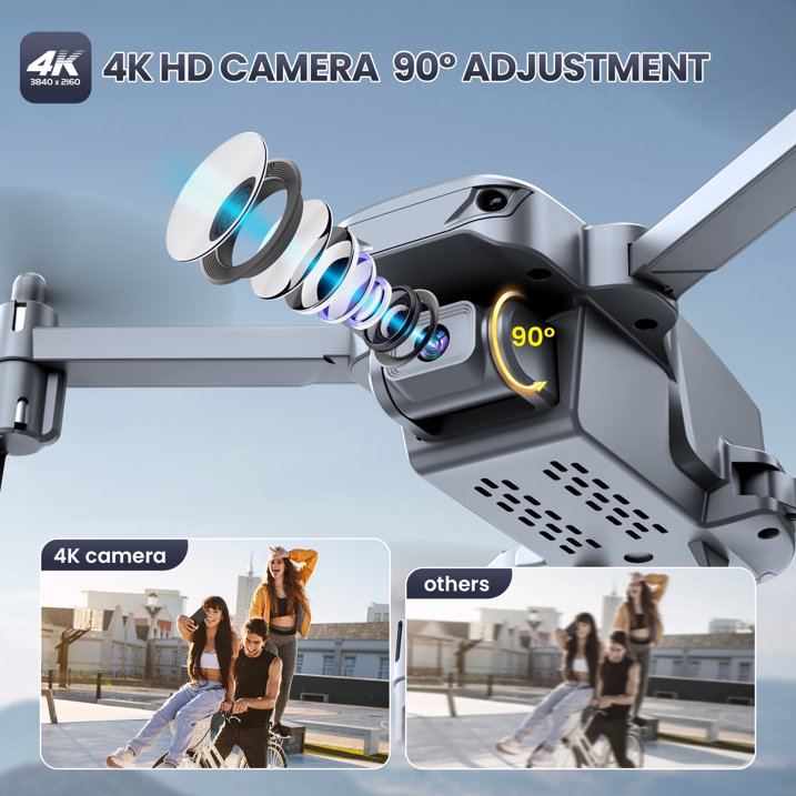 S17 Drone with 4K HD Camera – Foldable RC Quadcopter with 2 Batteries