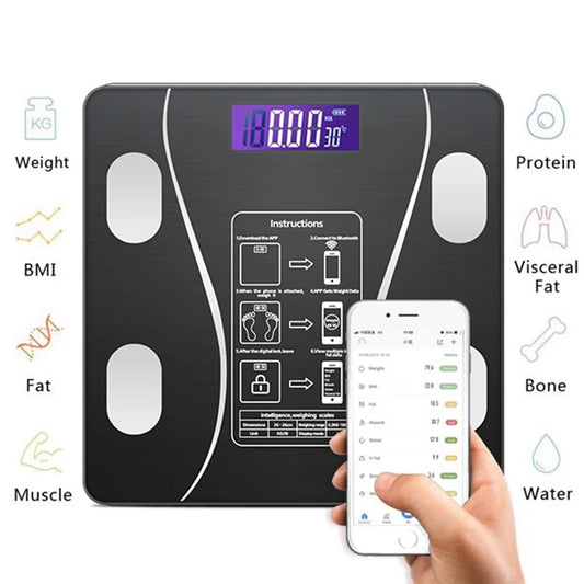 Bluetooth Smart Body Fat Scale – Digital Weight & Body Composition Analyzer (397 lb Capacity) (Pink)