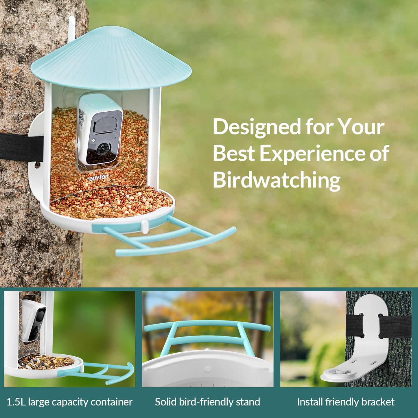 NETVUE Birdfy® Smart Bird Feeder with Camera – AI Bird Identification