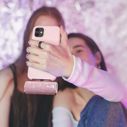 iWALK Portable Charger 4500mAh – Pink Compact Power Bank for iPhone (Lipstick Size)